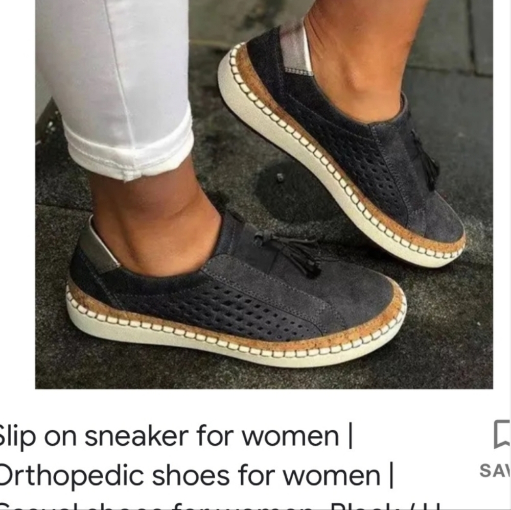 Fun, slip on sneaker- no lace Size 7.5-8